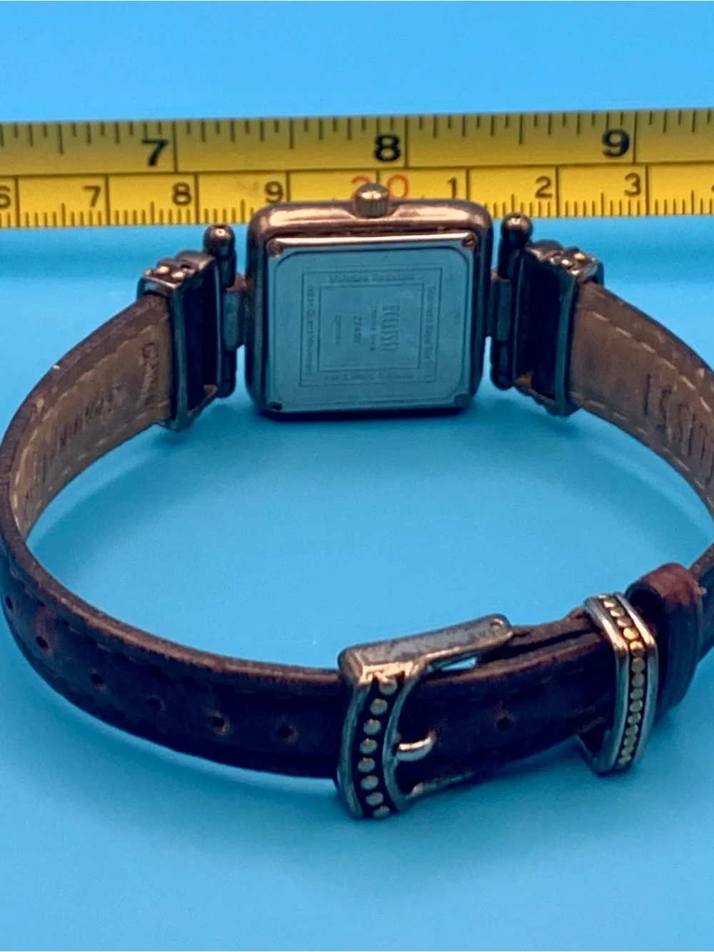ECCLISSI 22490 Women’s Vntg Watch Sterling Silver Blue Turquoise Works New Batt
